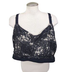 Old Navy Active Powersoft Go Dry Womens 4X Support Sports Bra Black White Padded